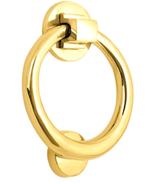 Traditional 5 Inch Brass Ring Door Knocker