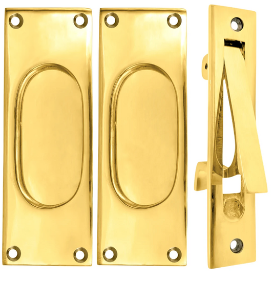 Traditional Rectangular Pocket Door Set