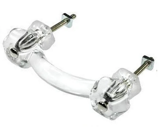 4 1/4 Inch Overall (3 Inch c-c) Real Glass Drawer Handles