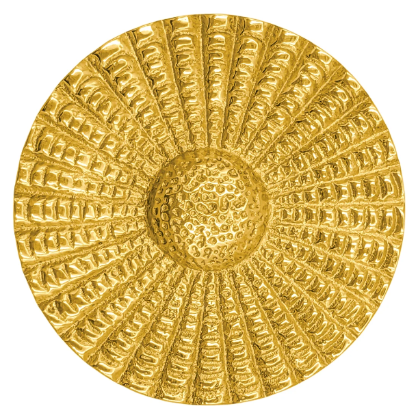 2 Inch Solid Brass Art Deco Style Round Cabinet & Furniture Knob