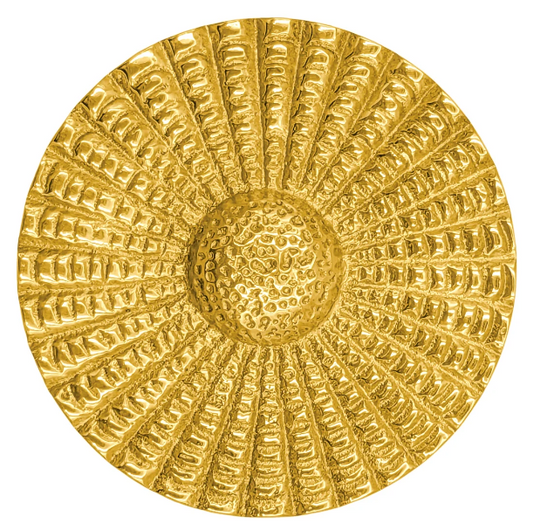 2 Inch Solid Brass Art Deco Style Round Cabinet & Furniture Knob